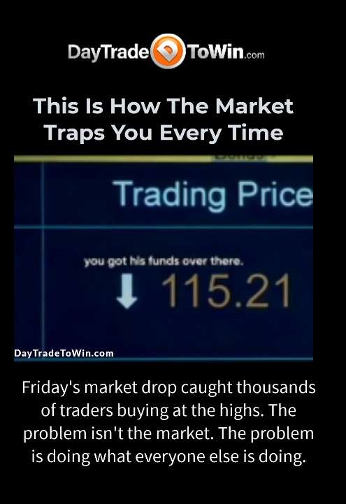 Friday's market selloff is a reminder that many traders buy at the exact moment smart money is taking profits. Learn how market traps develop and how price action traders identify them before the crowd.