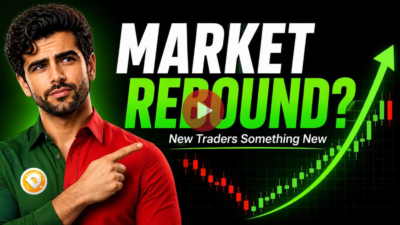 New traders analyzing a market rebound using price action trading and futures trading software after a major stock market selloff.